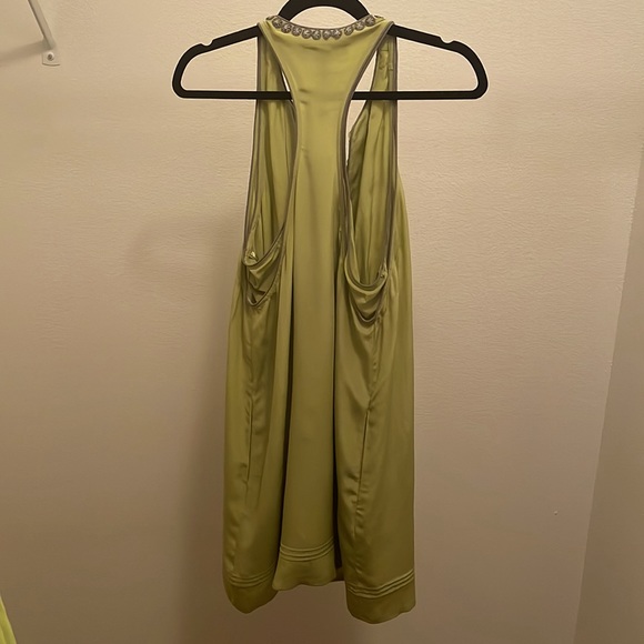 BCBGMAXAZRIA Green Silk Dress Size Medium NWT $318 - Picture 2 of 4